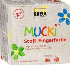 MUCKI Stoff-Fingerfarbe, 4er-Set