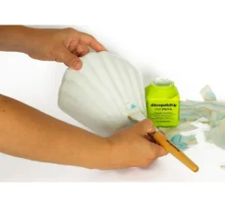 Muschelvase, Pappmaché, wasserdicht