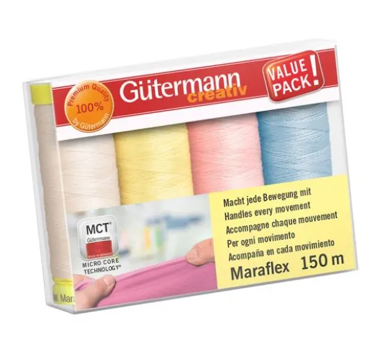 Nähfaden-Set Maraflex, 4 Spulen