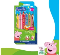 Noris junior Kinderbuntstifte "Peppa Pig", + 1 Anspitzer