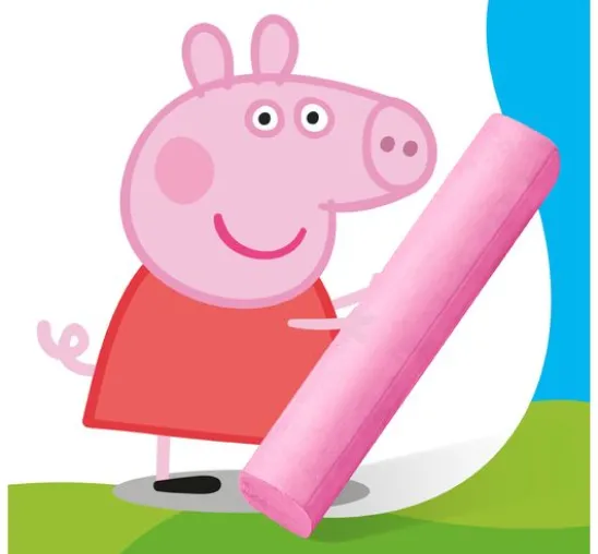 Noris junior Straßenmalkreide "Peppa Pig", 6 Farben