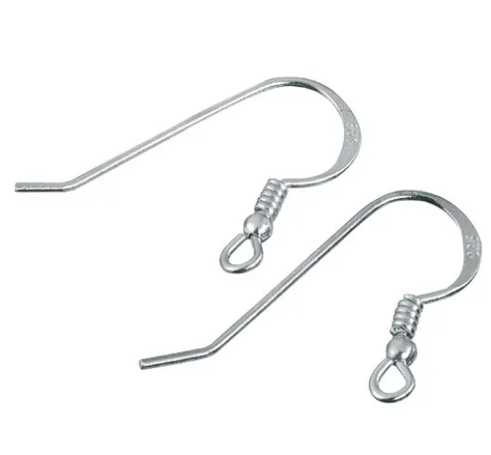 Ohrhaken mit Feder, 925er Sterling-Silber