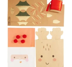 Paper Bag Set "Santa & Deer"
