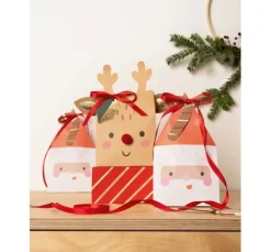 Paper Bag Set "Santa & Deer"