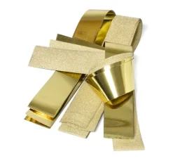 Papierstreifen glänzend "Glitter, gold", 50mm