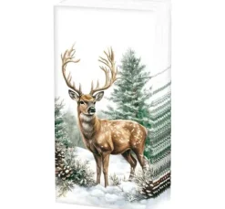 Papiertaschentücher "Hirsch im Winter"