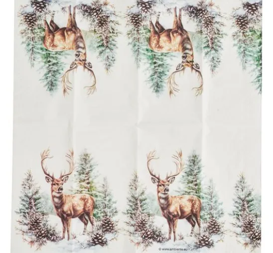 Papiertaschentücher "Hirsch im Winter"