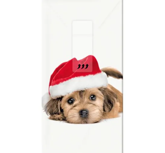 Papiertaschentücher "Sweet Santa Dog"