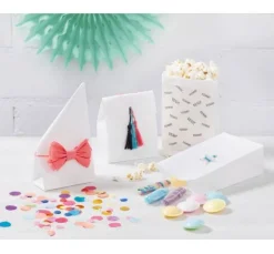 Papiertüten, Blockboden, weiß