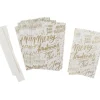 Papiertüten Sterne-Set "Merry Christmas", klein, Weiß