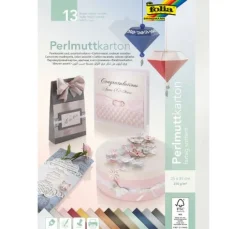 Perlmuttkarton, 13 Blatt