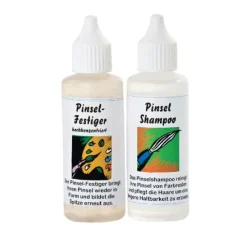 Pinsel-Shampoo und Festiger, je 50 ml