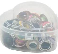 Prym Ösen mit Scheiben Bunt, Ø 14 mm, in Herzbox