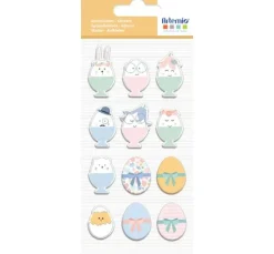 Puffy Sticker "Funny Eggs"