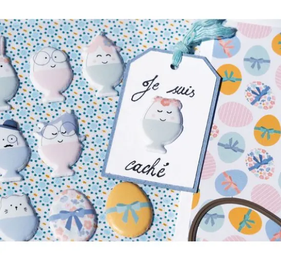 Puffy Sticker "Funny Eggs"
