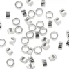 Quetschperlen, 925er Sterling-Silber, 40 Stk.