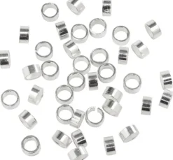 Quetschperlen, 925er Sterling-Silber, 40 Stk.