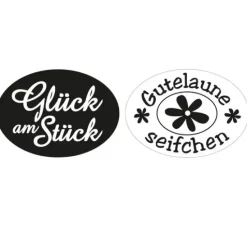 Reliefeinlage "Glück, Gutelaune"