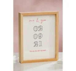 Rico Design Holzrahmen Natur mit doppelter Acrylscheibe