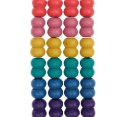 Rico Design Made by Me Makramee Perlen "Regenbogenfarben"