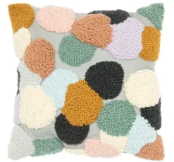 Rico Design Punch Needle Set Kissen Punkte bunt