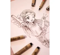 Sakura Pigma Micron "Manga Sammlung", 3er-Set, Schwarz