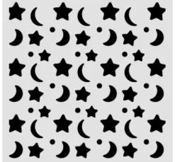 Schablone "Baby - Star and Moon"