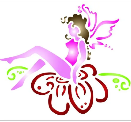 Schablone "Blumenfee", DIN A5