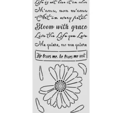 Schablone "Daisy Art - He loves me"
