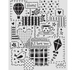 Schablone "Family - Patchwork"