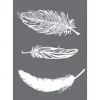 Schablone "Feder Trio" mit Rakel