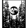 Schablone "Herbarium Silvae - Moon In The Forest"
