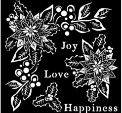 Schablone "Joy, Love, Happiness"