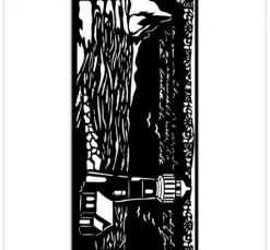 Schablone "Silent Sea - Lighthouse", 12x25cm