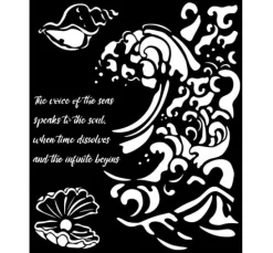 Schablone "Silent Sea - Wave and Shell"