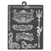 Schablone "Songs of the Sea - Plates and trident"