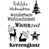 Schablone "Weihnachtsmotive + Schriften"