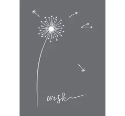 Schablone "Wish" mit Rakel