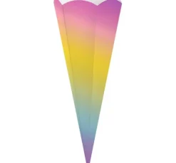 Schultüten-Zuschnitt, regenbogen