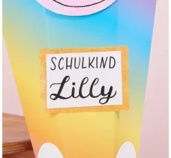 Schultüten-Zuschnitt, regenbogen
