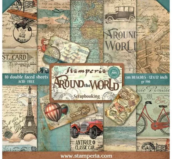 Scrapbook-Block "Around the World"