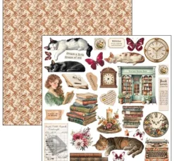 Scrapbook-Papier "Book Lovers"