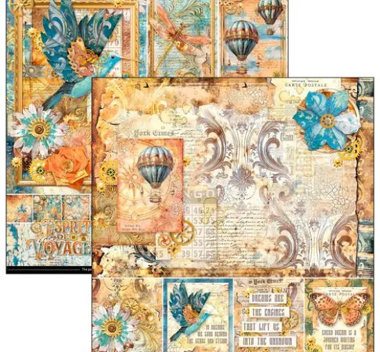 Scrapbook-Papier "Esprit de Voyage"