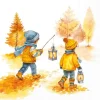 Serviette "Autumn Walk"