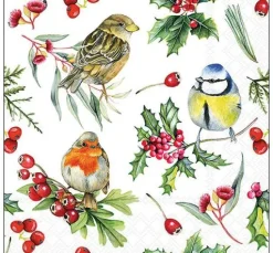 Serviette "Birds in Winter"