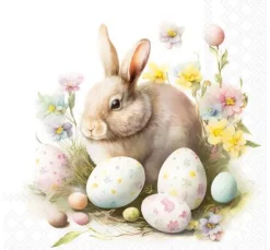 Serviette "Bunny and Eggs"