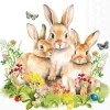 Serviette "Bunny Family"