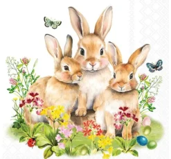 Serviette "Bunny Family"