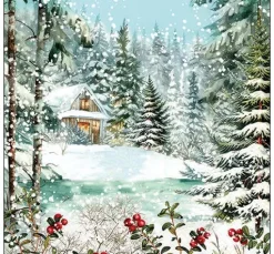 Serviette "Cabin In The Woods"