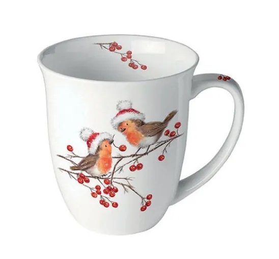 Serviette "Christmas Robins"